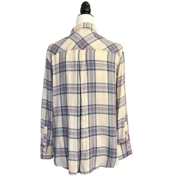 Hatley Plaid Button-Down Comfy Shirt – 100% Viscose Women’s Size Large - Picture 2 of 12